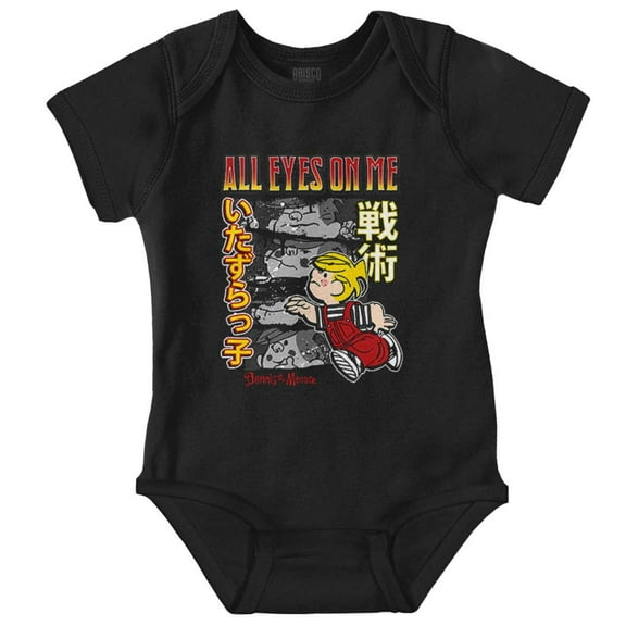 Dennis The Menace Kanji Eyes On Me Romper Boys or Girls Infant Baby Brisco Brands NB