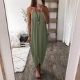 thumbnail image 4 of Vestido irregular cruzado sin mangas suelto de color sólido con tirantes de verano informal para mujer Pompotops ghjkhdj5156, 4 of 9