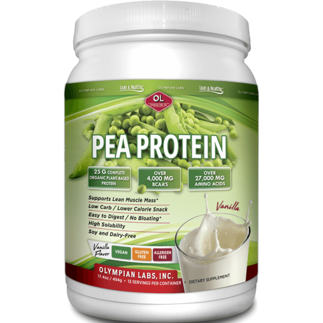 Olympian Labs Vanilla Pea Protein Dietary Supplement, 17.4 oz