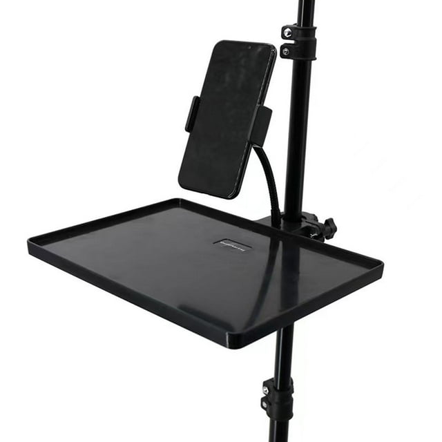 Bandeja de soporte para micrófono, estante con Clip, accesorios de soporte de música ajustables, bandeja de soporte para trípode de transmisión para medio