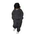 thumbnail image 4 of XYIJANI Clearance Toddler Fleece Pajamas Set Kids Girls Boys Warm Soft Suit Casual Long Sleeve Sweatshirt Top and Warm Pants Set Sleepwear Outfits (Black,140), 4 of 6
