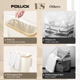 thumbnail image 4 of Cesto para ropa sucia Foluck Slim, 60 L, impermeable con tapa, color beige, 4 of 6