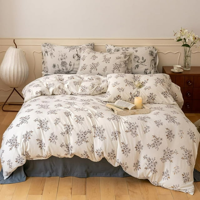 Funda Nórdica Twin - Suave Jersey de Punto de Algodón Estético Juego de Cama Twin