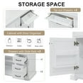 thumbnail image 3 of GDF Studio Modern 36" Bathroom Vanity with Ceramic Sink, Soft-Closing Doors, and Adjustable Shelf, White, 3 of 17
