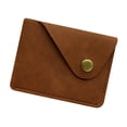 thumbnail image 4 of Cartera tarjetero, pequeño estuche de regalo para hombres y mujeres, estilo vintage, compacto, de piel sintética. Marrón, 4 of 9