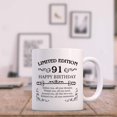 thumbnail image 5 of 91st Birthday Gifts for Women Men - 11 oz Coffee Mug - 91 Year Old Present Ideas for Mom, Dad, Wife, Husband, Son, Daughter, Friend, Colleague, Coworker (91st Birthday Gift), 5 of 7