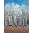 thumbnail image 2 of OToole, Tim 12x14 White Modern Wood Framed Museum Art Print Titled - Cobalt Birches I, 2 of 4