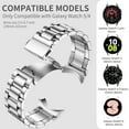 thumbnail image 6 of Comvin Compatible With Samsung Galaxy Watch 7/6/5/4 Bands 40mm 44mm/Watch 6 Classic 47mm 43mm/Watch 5 Pro Bands 45mm for Women Men, Stainless Steel Metal Charm Straps, 6 of 7