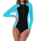 thumbnail image 5 of Traje de baño de una pieza para mujer, conjunto de bikini para mujer, traje de baño de manga larga con cremallera para surf, traje de baño para mujer, 5 of 8