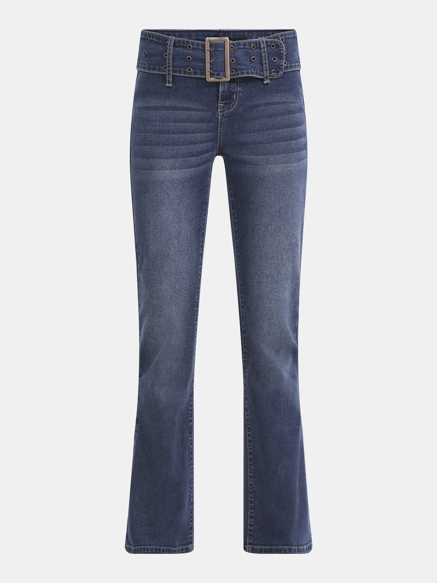 Madden NYC Women's Grommet Bootcut Jeans, 32" Inseam, Sizes 00-18