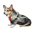 thumbnail image 7 of Fotbe Red And White Screaming Demon Skull Print Small Dog Sweater Hoodies Pet Grey Hooded Soft Fleece Sweatshirts with Pocket Fall Winter Puppy Cat Sweaters Warm Clothes-Small, 7 of 7