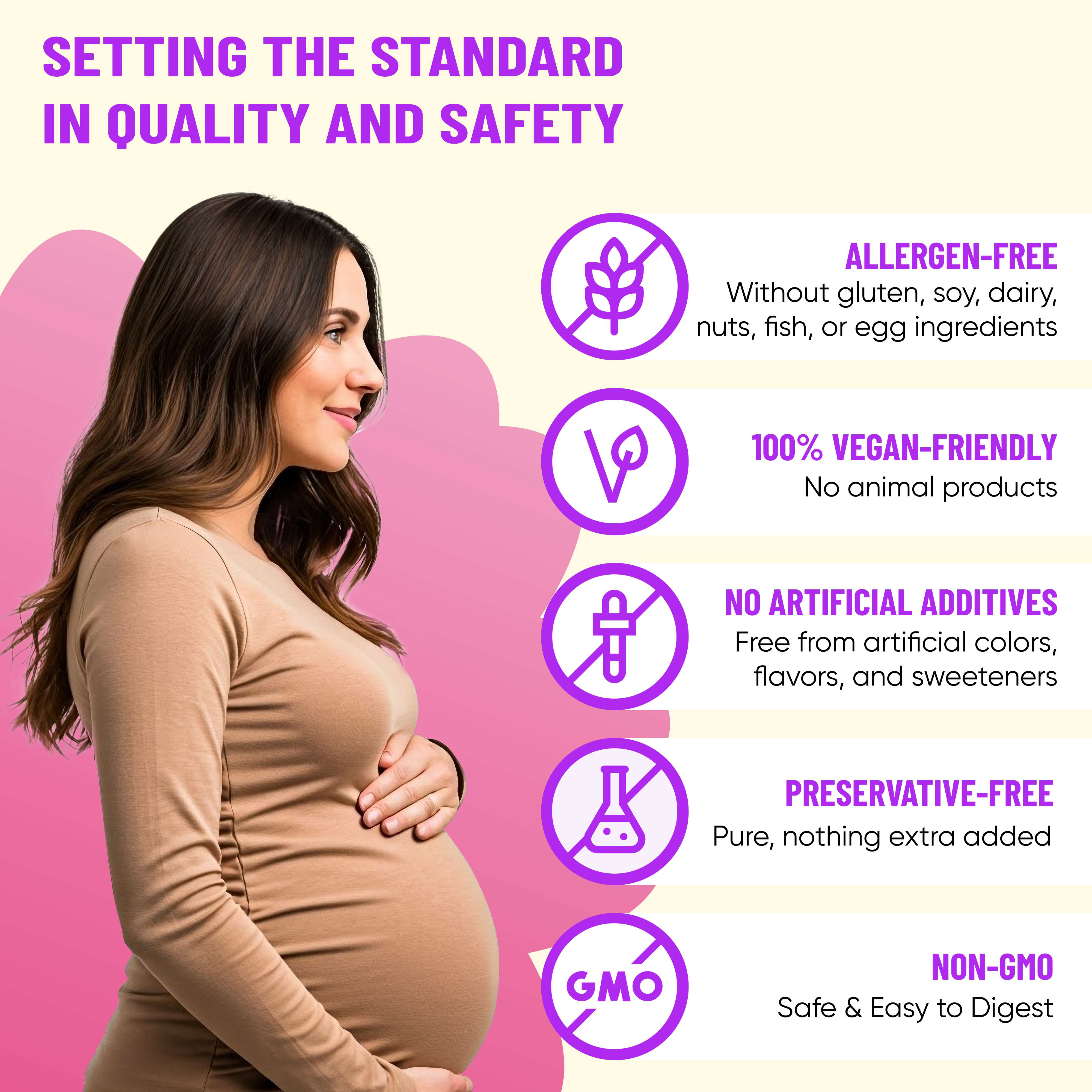 Mama’s Select Prenatal Vitamins with Vegan DHA – MTHFR-Friendly, Fish-Free & No Fish Burps, Allergen-Free, Gentle on Digestion, No Biotin Added