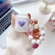 thumbnail image 2 of 3D Love With Chain Colgante Gel Suave Auricular Funda A Prueba De Golpes Para AirPods 1 2 Pro 3 (2021) 2 Earpods Auriculares, 2 of 4