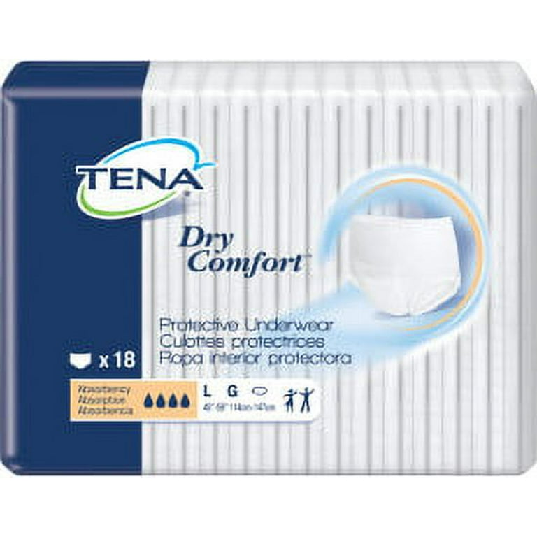 TENA Dry Comfort Protective Underwear, Moderate Absorbency, Large