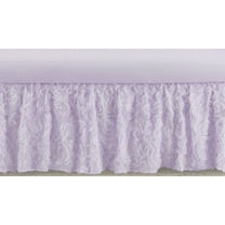 Purple Floral Rose Dust Ruffle Crib Skirt by Sweet Jojo Designs