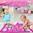 thumbnail image 2 of Musical Toys Baby Piano Mat 1 Year Old Girls Toys, Keyboard & Drum Musical Mat, Gifts for 1 2 3 Years Old Girls, Music Sensory Play Mat Toys for Girls Ages 1 2 3 4, 2 of 8