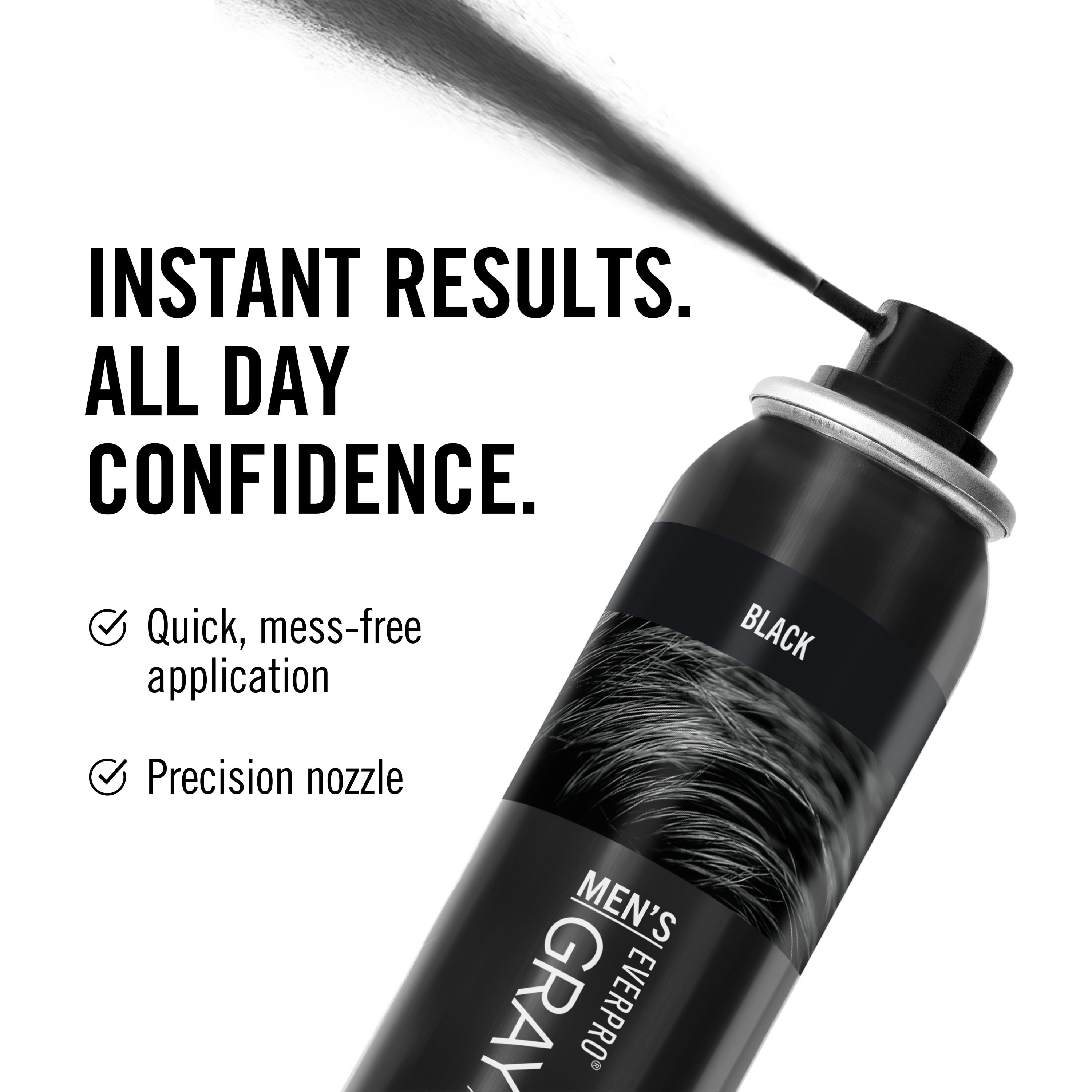 Everpro Gray Away Men's Cover Up Spray, Black 2.5 oz
