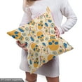 thumbnail image 4 of Ambesonne Skull Fabric by the Yard Upholstery, Colorful Floral Gothic Item, 2 Yards, Earth Yellow Sea Blue, 4 of 4