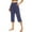Navy, variant on BLCHUNen Capris Pants for Women Loose Elastic Waist Lightweight Breathable Button Casual Outdoor Sports Active Athletic Yoga Pants