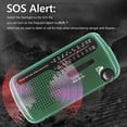 thumbnail image 3 of Radio solar con manivela Radio AM/FM con linterna LED para exteriores (verde), 3 of 7