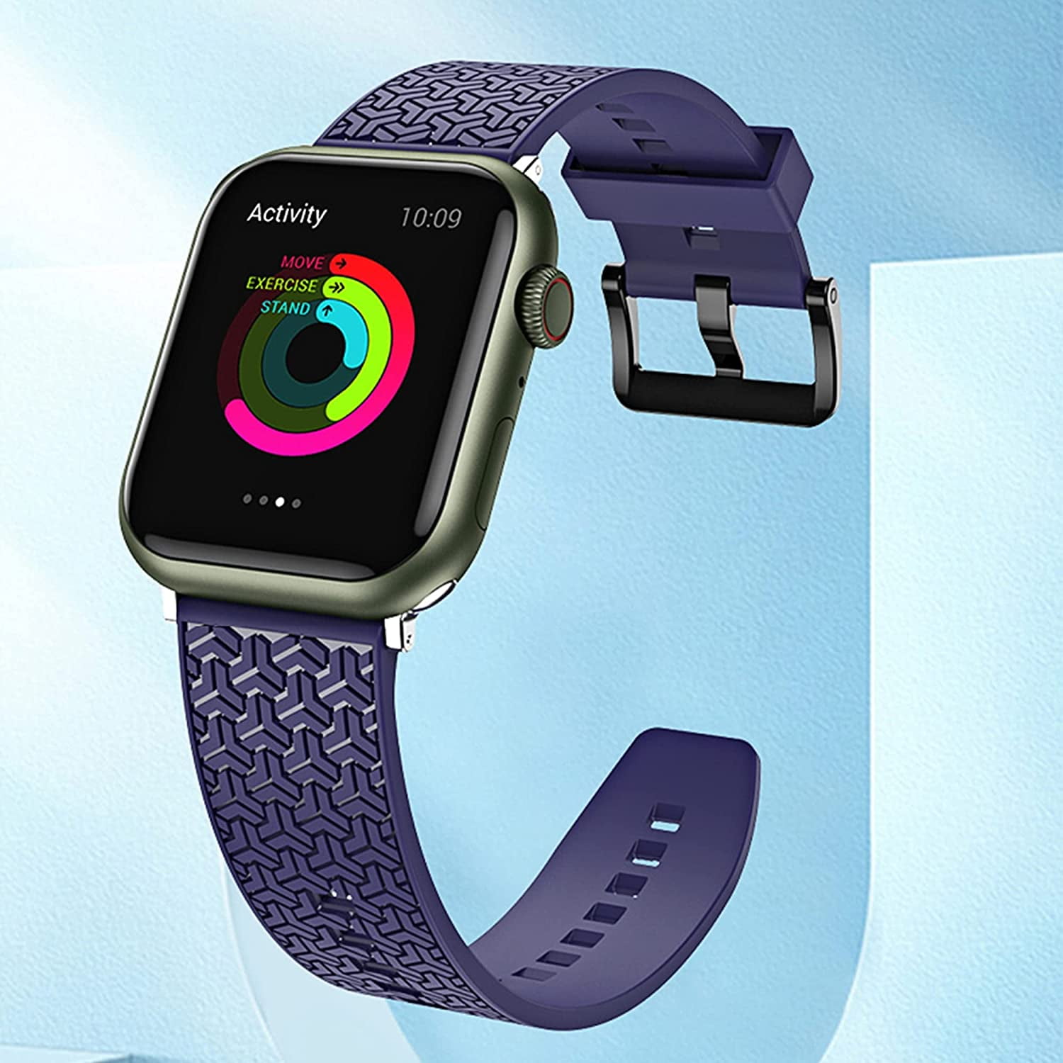 Strap Compatible with Apple Watch Series 7 6 5 4 3 2 1 SE Stylish  Replacement Silicone Strap, Soft TPU Sport Waterproof Band Wristband |  Walmart Canada