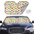 thumbnail image 2 of Haiem Cartoon Flowers Car Windshield Sun Shade - Blocks UV Rays Sun Visor Protector, Sunshade to Keep Your Vehicle Cool, Universal Fit SUV Van Sedan-Small, 2 of 7
