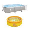 thumbnail image 2 of JLeisure 10 x 6.5' Rectangular Steel Frame & Orange Swimming Pool (2), 2 of 9