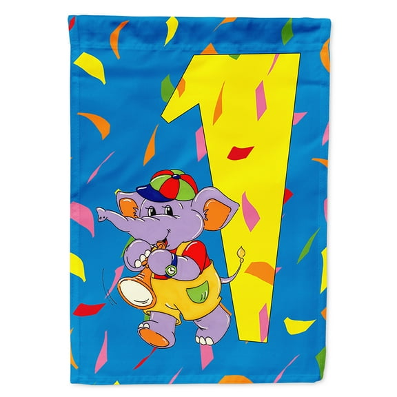 Happy 1st Birthday Age 1 Flag Canvas House Size