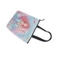 thumbnail image 4 of Large Capacity Canvas Tote Bag with Zipper, Durable Canvas & Leather Shoulder Handbag, All-over Print Tote for Work Commuter Shopping Travel Twin Little Mermaids Art, 4 of 7