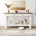 thumbnail image 1 of Yiwa 54-Inch Wooden Sofa Table Behind Couch, Rectangular Entryway Console with Drawers & Open Storage Shelf for Farmhouse Hallway/Foyer, 1 of 8