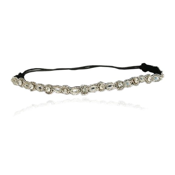 Bridal Crystal Thin Rhinestone Diamond Headband Adjustable Non-slip Comfortable for Wedding
