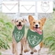 thumbnail image 4 of 1 pañuelo verde ajustable para perro, triangular, con estampado de escudo y palabras de Bark Ranger, de algodón lavable., 4 of 9