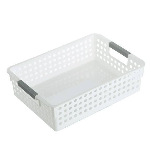 Laundry Basket Plastic, Laundry Storage Bin, Large Capacity Laundry Organizer with Handle for Clothing and Household Items, Lightweight Durable Plastic, White Color, Ventilated Design