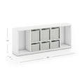 thumbnail image 4 of Martha Stewart Crafting Kids' Tabletop Cubby Organizer - Linen White: Children's Arts and Crafts Supply Storage with Fabric Bins, 4 of 6