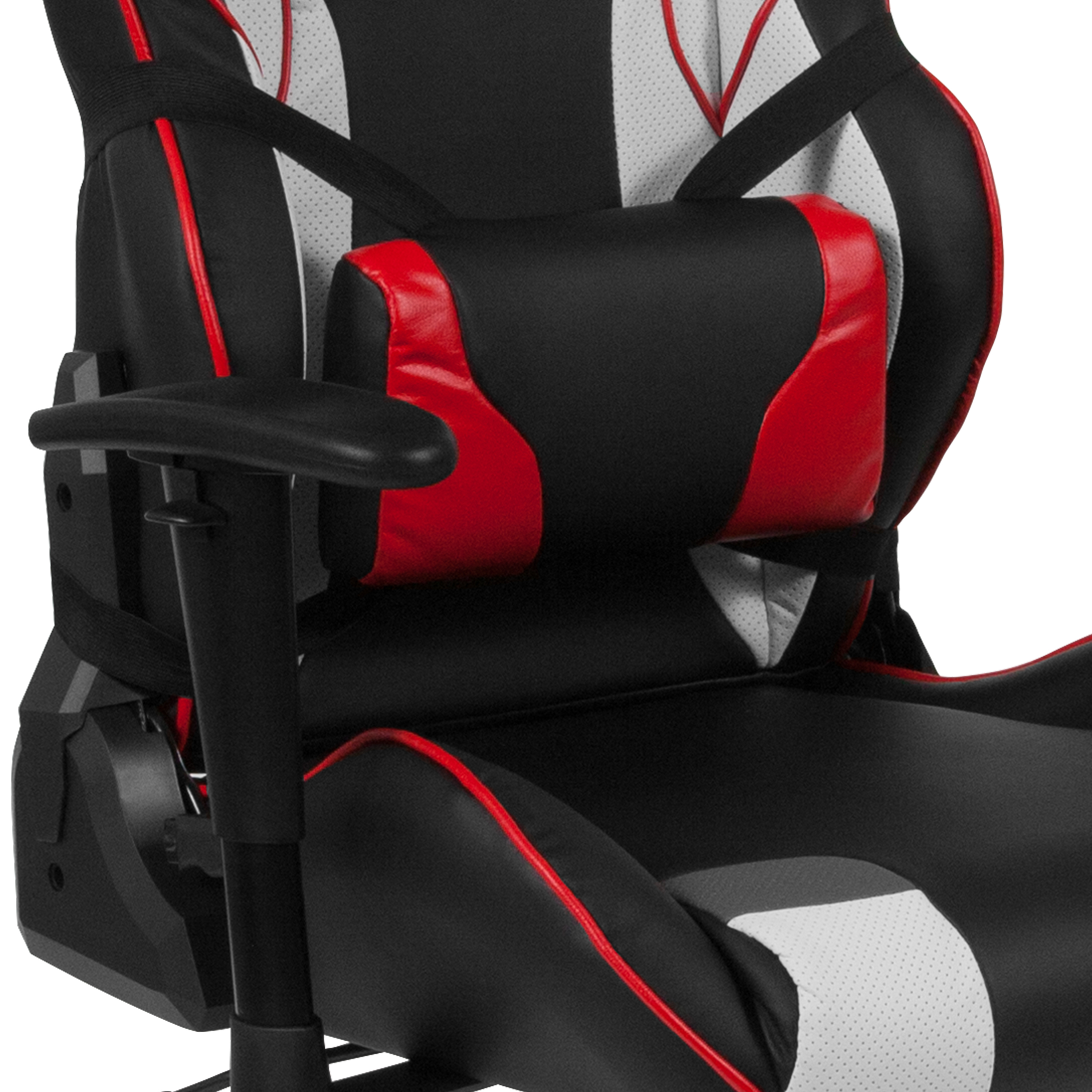 Flash Furniture Ergonomic Gaming Chair with 4D Armrests, Headrest, & Lumbar  Support-Black/Red