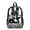 Black Cat Paw Print, variant on 17 Inch Heavy Duty Clear Backpack, Fabric & PVC Transparent Bag with Koala Rainbow Print, Large Capacity See Through Bag Easy to Clean for School College Work