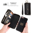 thumbnail image 5 of iPhone 6 Plus/ 6S Plus Wallet Case, Alleytech Girls Women Magnets Detachable Zipper Wallet Case Cover PU Leather Folio Flip Holster Carrying Case Card Holder for iPhone 6 Plus/6S Plus, Black, 5 of 8