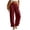 06-Wine, variant on Diufon Cotton Linen Pants Women Drawstring Waist Summer Palazzo Pants Flowy Wide Leg Beach Trousers with Pockets