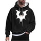 thumbnail image 2 of Sudadera con capucha de Halloween para hombre, informal, de moda, con cuello redondo, estampado, manga larga, blusa de poliéster, 2 of 5