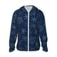 thumbnail image 1 of Balery Snowflake Dark Blue Sudadera ligera de manga larga con capucha y protección solar UPF 50+ para hombre y mujer, ideal para pesca y running-XX-Large, 1 of 7