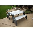 thumbnail image 3 of Convert a Bench 60" Outdoor / Vinyl Patio Bench Picnic Table, Platinum White Birch, Generation II, 3 of 6