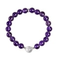 thumbnail image 1 of Pulsera de amatista y cuarzo transparente para mujer de acero S925, 1 of 2