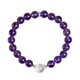 thumbnail image 1 of Pulsera de amatista y cuarzo transparente para mujer de acero S925, 1 of 2