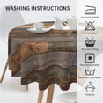 thumbnail image 6 of Wood Grain Round Tablecloth, Rustic Wooden Texture Circle Table Cloth, Vintage Style Barnwood Table Cover for Kitchen Dining Holiday Farmhouse Indoor Outdoor, Reusable Heat Resistant, 60Inch, 6 of 6