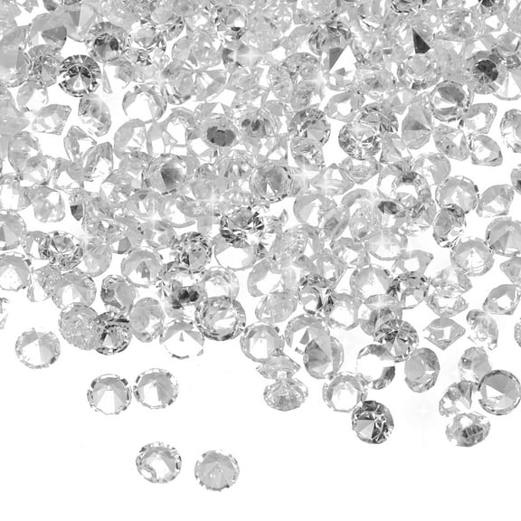 Uxcell 16800 Pcs Wedding Table Scatter Confetti Diamond, 3mm Mini Crystals Acrylic Fake Diamonds Rhinestones for Table Centerpiece Decorations Vase Filler Beads(Silver Tone)