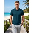thumbnail image 6 of Cadmus Mens Polo Shirt Short Sleeve Quick Dry Shirts Golf Polos Collared Work Shirts for Men,8808,Blue,2XL, 6 of 6