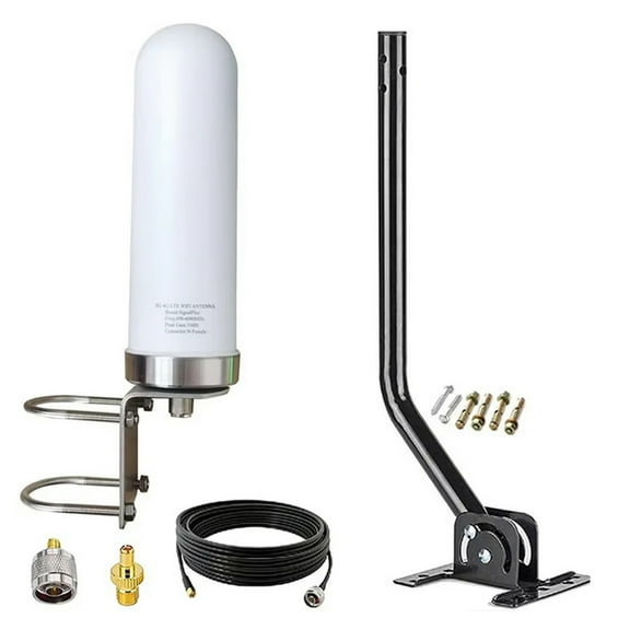 5G 4G LTE Antennas Outdoor TV Antenna (Full Kit) with Cable Pole, with 10dBi Reception Range, (Full Kit), 1 Count