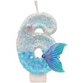 thumbnail image 2 of Birthday Number Candles For Cake Blue Number Candle Fun Glitter Cake Topper Birthday Decorations Cupcake Topper For PartySupplies, 2 of 4