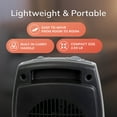thumbnail image 6 of Lasko 9" 1500W Portable Ceramic Electric Space Heater with Tip-Over, Gray, 754201, 6 of 12