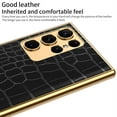 thumbnail image 3 of For Samsung Galaxy S23+ Luxury Shockproof Electroplate Plating Crocodile Leather Slim Soft Phone Case Cover Protective Shell, 3 of 5